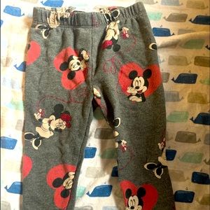 Minnie Mouse leggings w. Red glitter